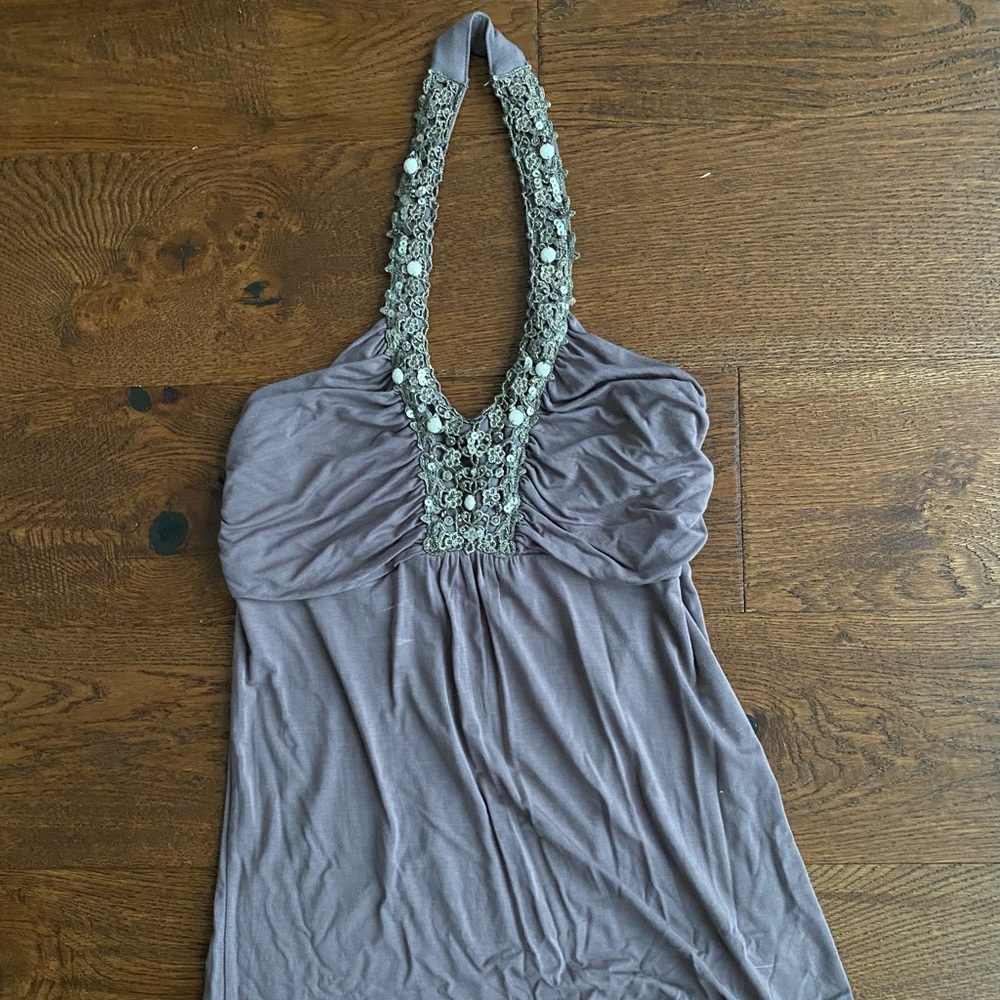 Beaded Halter Top